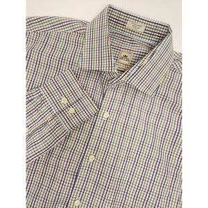 Peter‎ Millar Shirt Men's XL Long Sleeve Multicolor Check Button Up Crown Finish